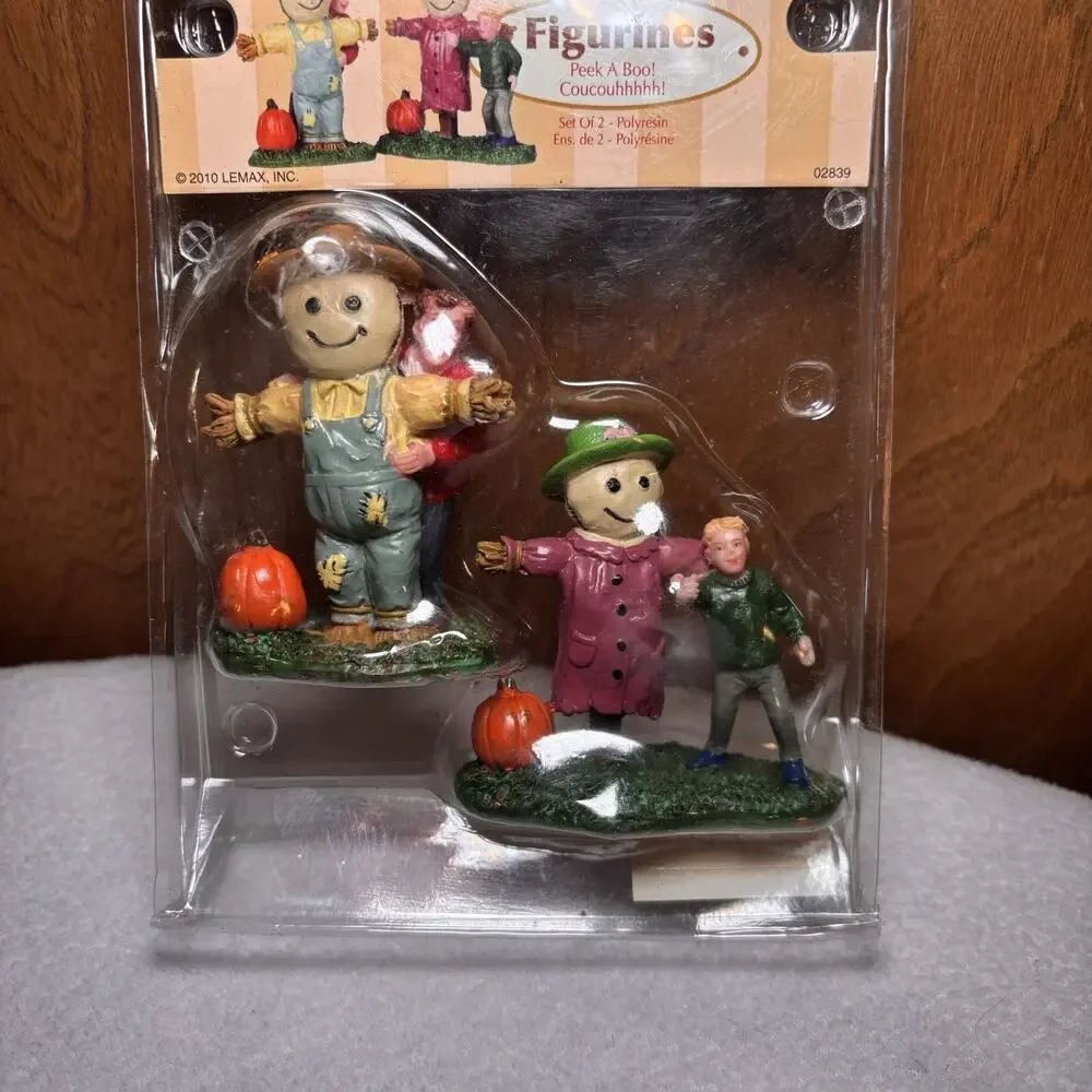 Lemax Village Figurines Peek A Boo 02839 Fall Harvest Scarecrow Set NIB
